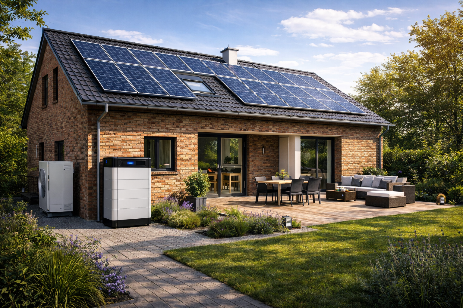 Przykładowa realizacja magazynu energii – dom z PV i pompą ciepła